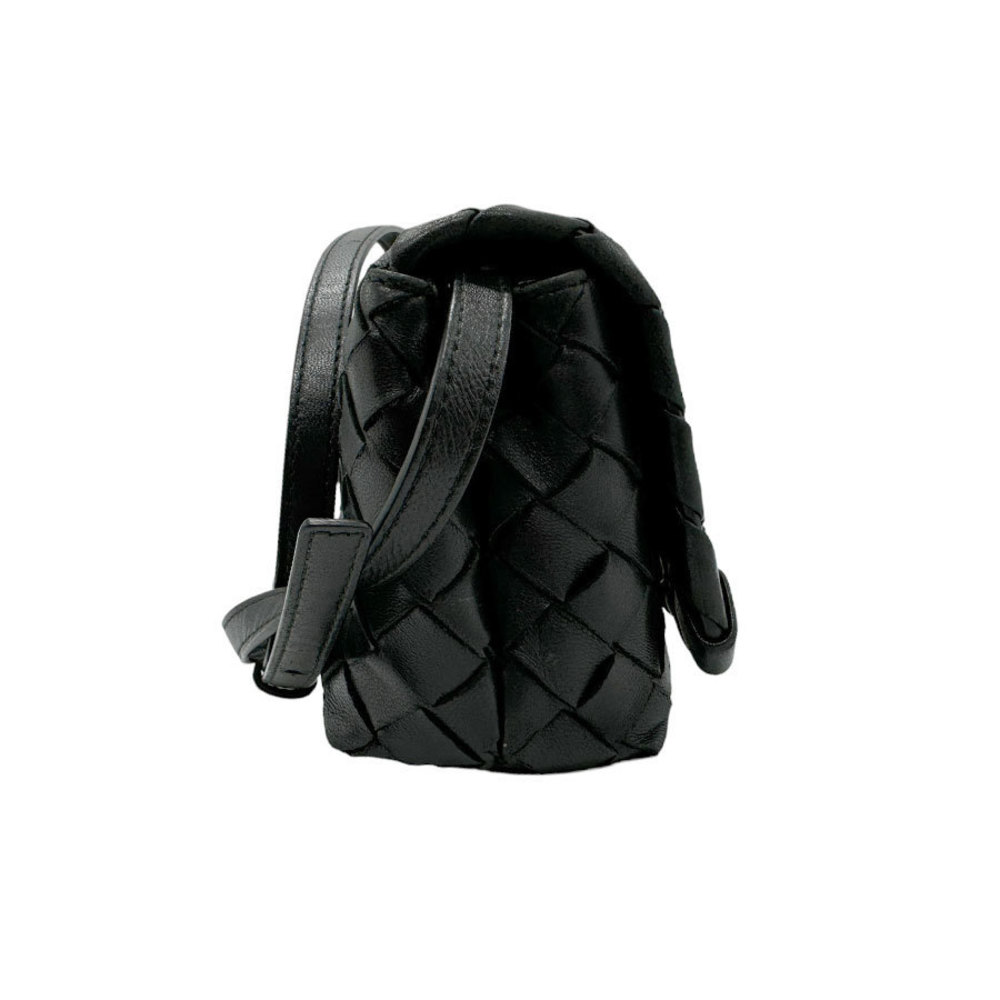 Bottega Veneta Intrecciato Leather Shoulder Bag Black - Picture 2 of 5